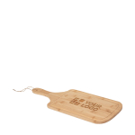 Bamboo chopping and serving board with juice groove view with print area