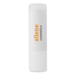 Lip balm in transparent coloured case, SPF 15, Clear transparent colour main view