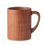 Oak mug in full colour, 280 ml wood colour