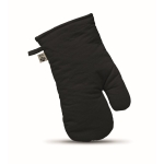 Organic cotton cooking glove for promotional use, 170 g/m2 black colour