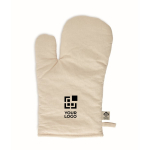 Organic cotton cooking glove for promotional use, 170 g/m2 view with print area