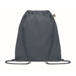 High-quality drawstring bag made of organic cotton, 140 g/m2 blue colour