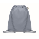 High-quality drawstring bag made of organic cotton, 140 g/m2 pastel blue colour