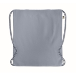 High-quality drawstring bag made of organic cotton, 140 g/m2 pastel blue colour second view