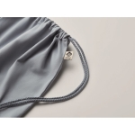 High-quality drawstring bag made of organic cotton, 140 g/m2 pastel blue colour fourth photographic view