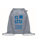 High-quality drawstring bag made of organic cotton, 140 g/m2 view with print area