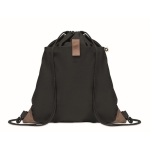 Drawstring bag made from recycled cotton, 220 g/m2 black colour