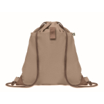 Drawstring bag made from recycled cotton, 220 g/m2 sand colour