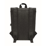 High-quality laptop backpack made of RPET felt dark grey colour fifth view