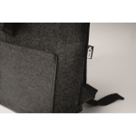 High-quality laptop backpack made of RPET felt dark grey colour sixth photographic view