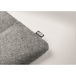 Zippered laptop sleeve in RPET felt, 14” grey colour third photographic view