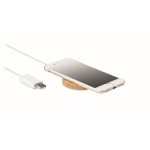 Magnetic wireless charger with bamboo phone holder wood colour fifth view