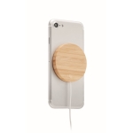 Magnetic wireless charger with bamboo phone holder wood colour ninth view