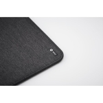 Mouse pad with wireless charger and phone holder in dark gray dark grey colour fifth photographic view