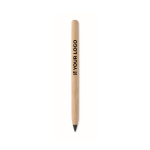 Eco-friendly, long-lasting, bamboo pencil with graphite tip wood colour view with print area