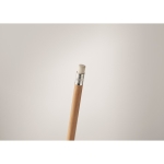 Long-lasting bamboo pencil with eraser and graphite tip wood colour third photographic view