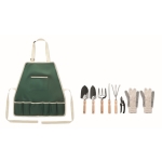 Garden apron with 7 garden tools as a promotional gift green colour second view