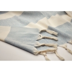 Recycled beach towel, sustainable, 140 g/m2 blue colour third photographic view