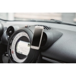 Magnetic wireless, in-car, mobile phone charger, LED display photographic view