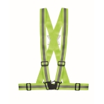 Adjustable reflective belt vest with silver / green reflectors neon green colour