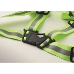 Adjustable reflective belt vest with silver / green reflectors neon green colour third photographic view