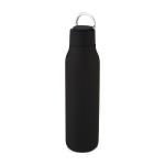 Stainless steel thermal bottle with handle in the lid, 600 ml black colour