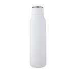 Stainless steel thermal bottle with handle in the lid, 600 ml white colour