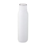 Stainless steel thermal bottle with handle in the lid, 600 ml white colour