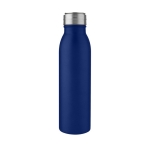 Stainless steel sports bottle with metallic lid, 700 ml blue colour