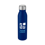 Stainless steel sports bottle with metallic lid, 700 ml