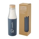 Stylish two-tone thermal bottle, 540 ml petrol blue colour