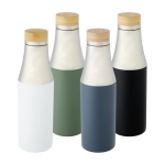 Stylish two-tone thermal bottle, 540 ml petrol blue colour