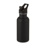 Steel bottle with sports nozzle and matte finish, 500 ml black colour