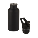 Steel bottle with sports nozzle and matte finish, 500 ml black colour