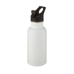 Steel bottle with sports nozzle and matte finish, 500 ml white colour