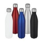 Thermal bottle with colourful original design, 750 ml silver colour