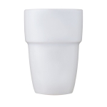 Stackable coloured ceramic cups, 280 ml white colour