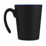 Two-tone ceramic mug with original handle, 360 ml blue colour