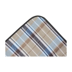 Waterproof striped picnic blanket with handle, 140 g/m² khaki colour