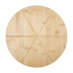 Pizza board with 6 slice slots and accessories natural colour