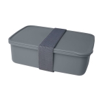 Recycled plastic lunchbox for businesses, 800 ml dark grey colour