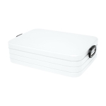 Large plastic lunchbox with sealing lid, 1.5 L white colour