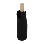 Stretchable neoprene insulated wine bottle sleeve black colour