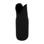 Stretchable neoprene insulated wine bottle sleeve black colour