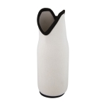 Stretchable neoprene insulated wine bottle sleeve white colour