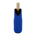 Stretchable neoprene insulated wine bottle sleeve royal blue colour