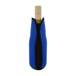 Stretchable neoprene insulated wine bottle sleeve royal blue colour