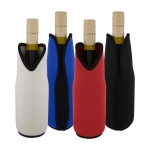 Stretchable neoprene insulated wine bottle sleeve royal blue colour