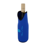 Stretchable neoprene insulated wine bottle sleeve royal blue colour