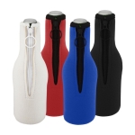 Colourful neoprene insulated sleeve with zip white colour